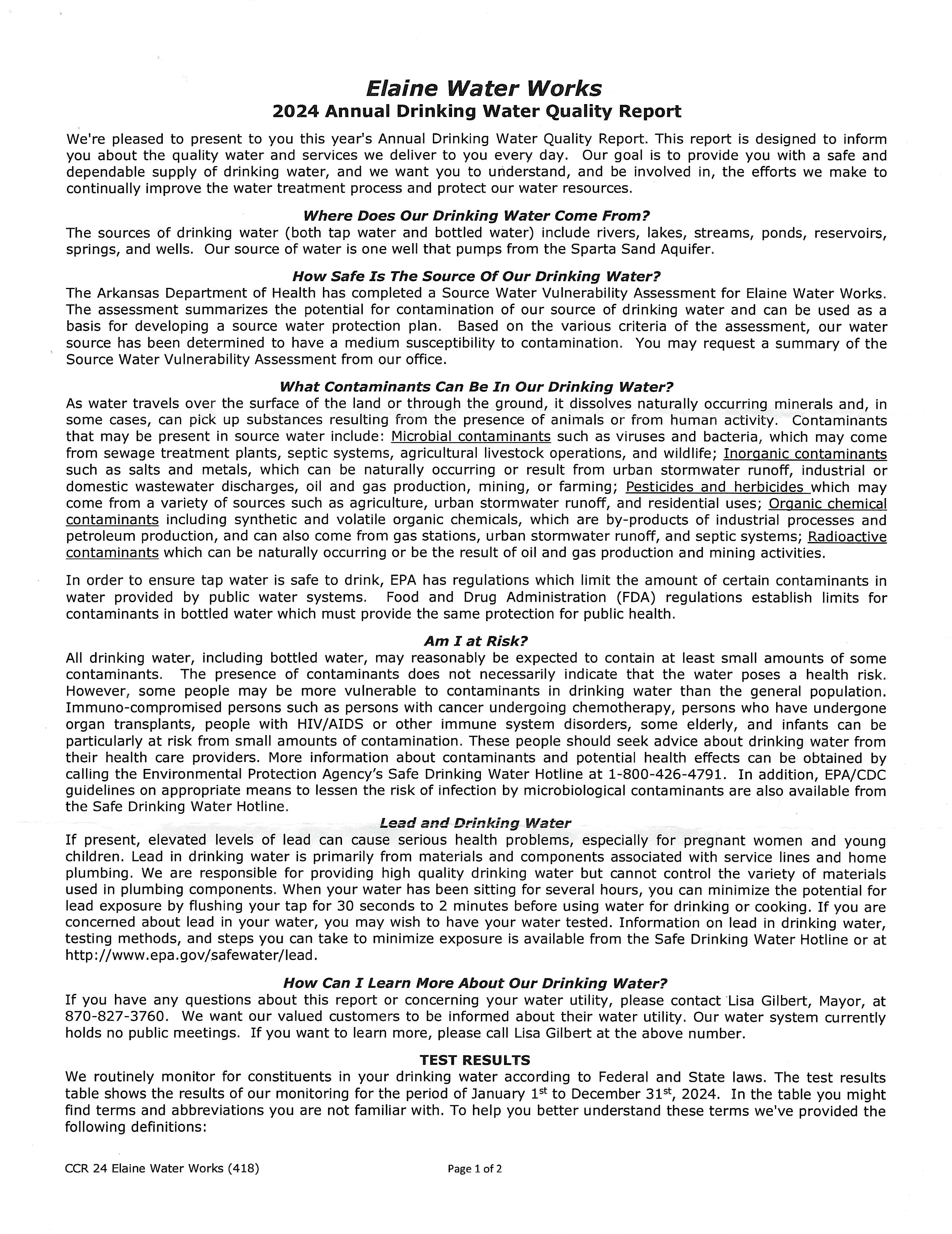 Water Report 2024